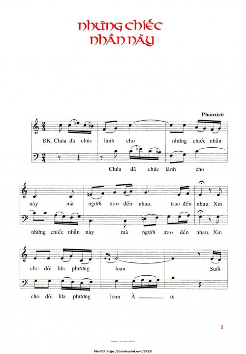 Những chiếc nhẫn này - Phanxicô - trang 1