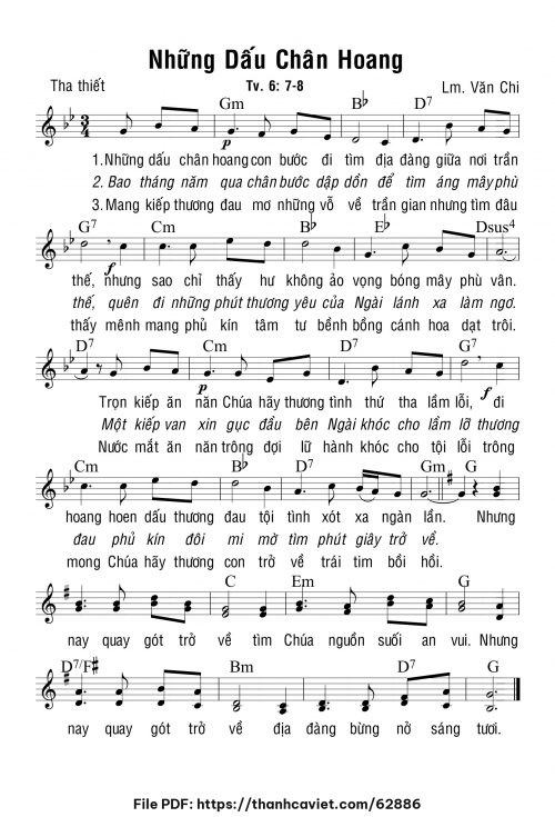 Những dấu chân hoang - Lm. Văn Chi - trang 1