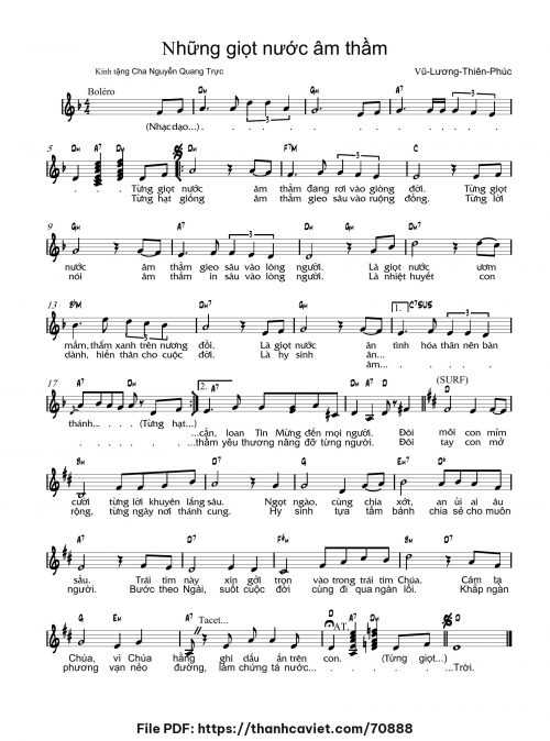 Những giọt nước âm thầm - Vũ Lương Thiên Phúc - trang 1