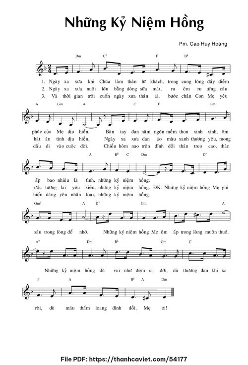 Những kỷ niệm hồng - Cao Huy Hoàng - trang 1