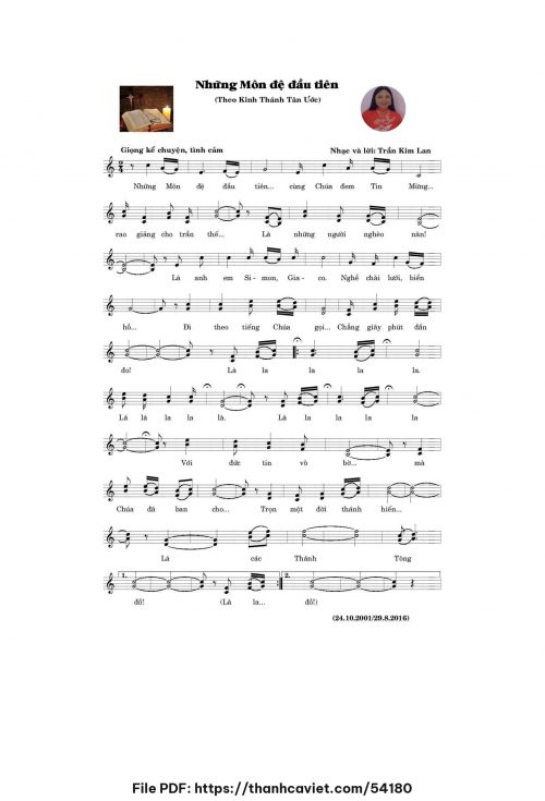 Những Môn đệ đầu tiên - Trần Kim Lan - trang 1