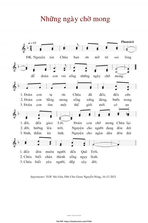 Những ngày chờ mong - Phanxicô - trang 1
