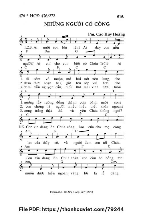Những người có công - Cao Huy Hoàng - trang 1