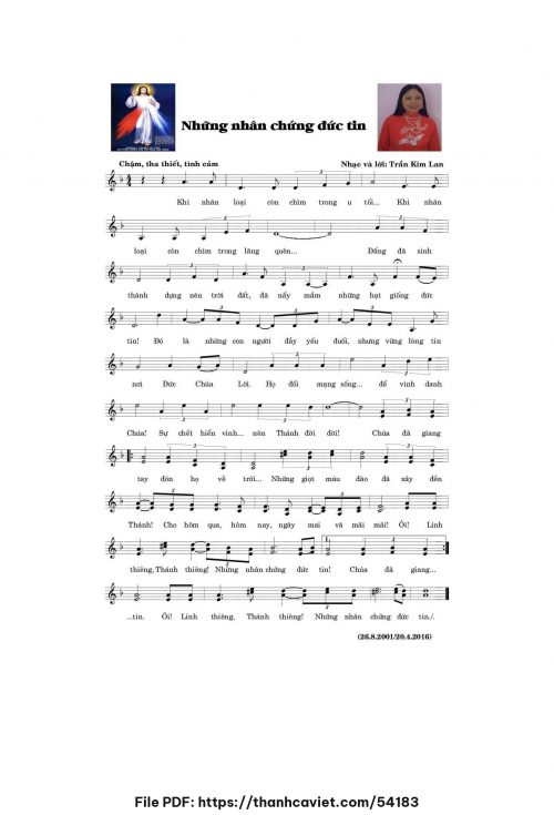Những nhân chứng đức tin - Trần Kim Lan - trang 1