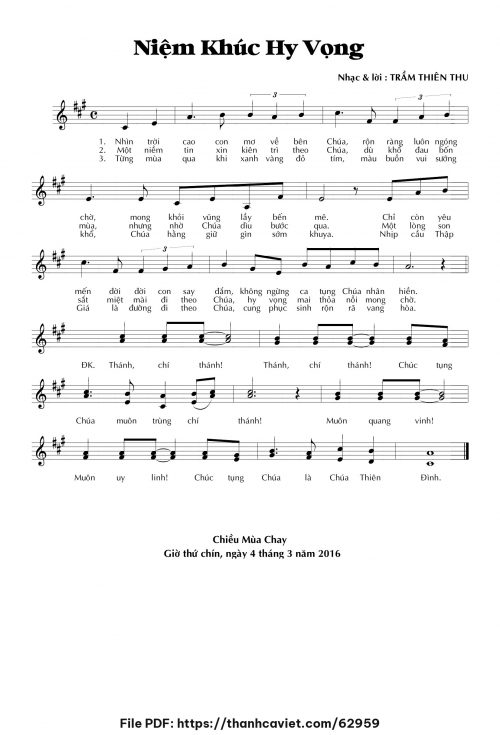 Niệm khúc hy vọng - Trầm Thiên Thu - trang 1