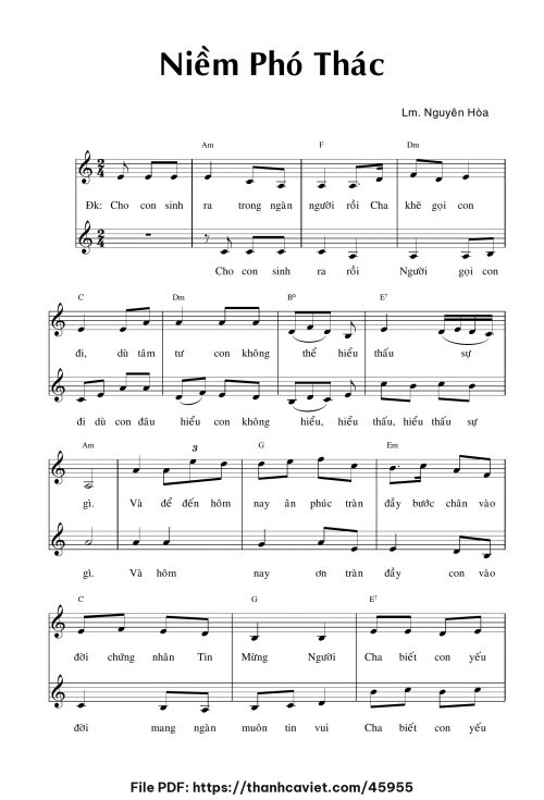 Niềm phó thác - Lm. Nguyên Hòa - trang 1