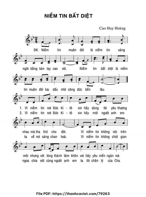 Niềm tin bất diệt - Cao Huy Hoàng - trang 1