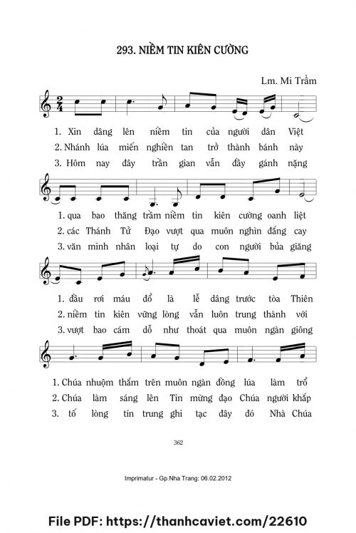 Niềm tin kiên cường - Lm. Mi Trầm - trang 1
