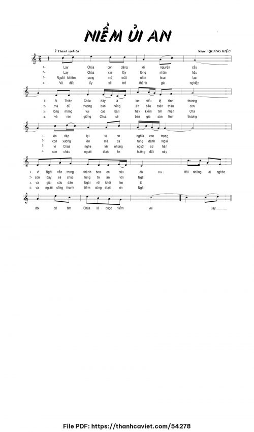 Niềm ủi an - Quang Hiệu - trang 1