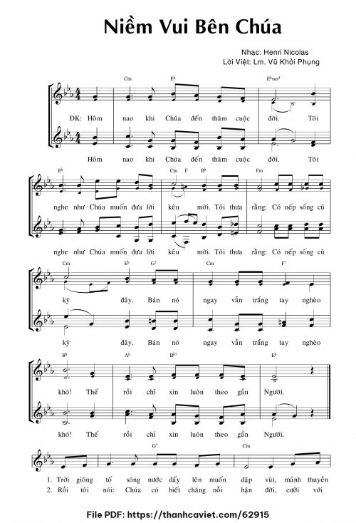 Niềm vui bên Chúa - Lm. Vũ Khởi Phụng - trang 1