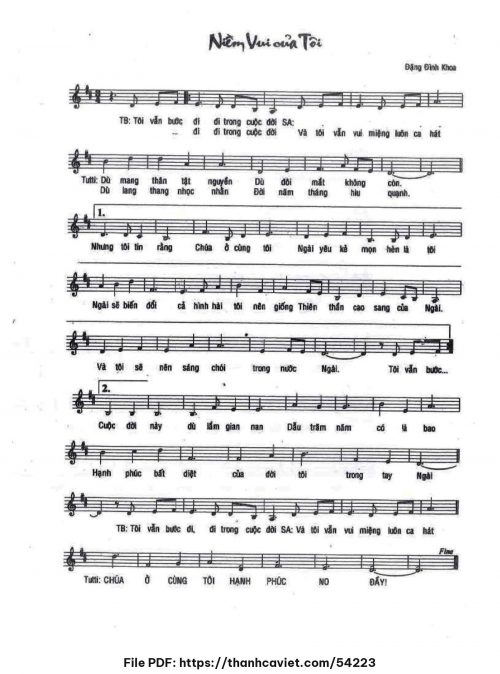 Niềm vui của tôi - Đặng Đình Khoa - trang 1