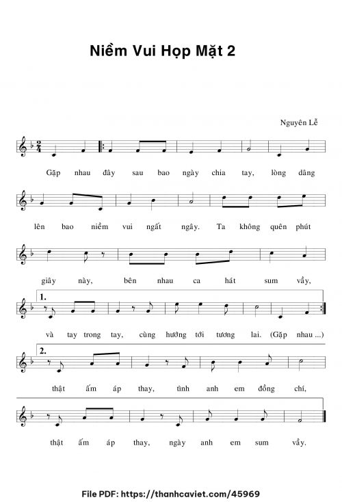 Niềm vui họp mặt 2 - Lm. Nguyên Lễ - trang 1