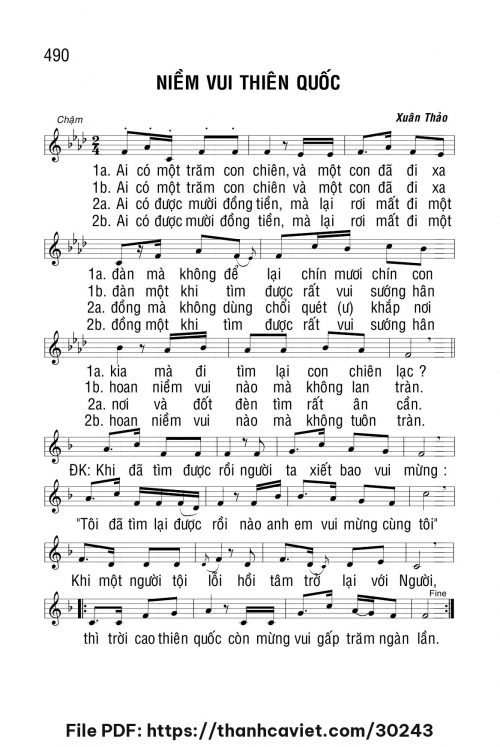 Niềm vui Thiên Quốc - Lm. Xuân Thảo - trang 1
