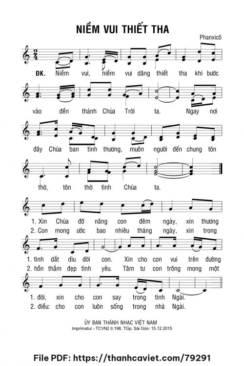 Niềm vui thiết tha - Phanxicô - trang 1