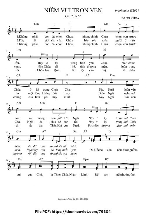 Niềm vui trọn vẹn - Đăng Khoa - trang 1