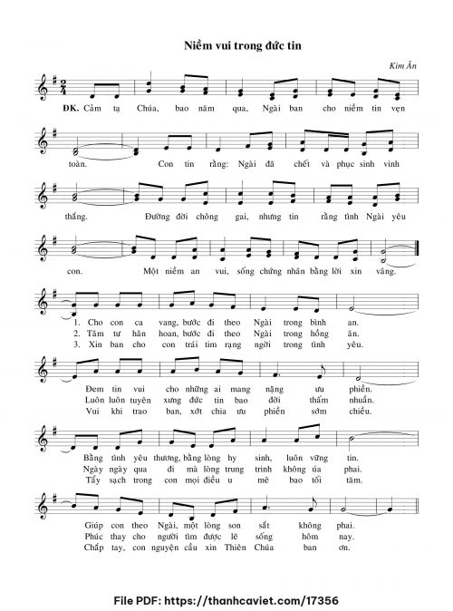 Niềm vui trong Đức Tin - Kim Ân - trang 1