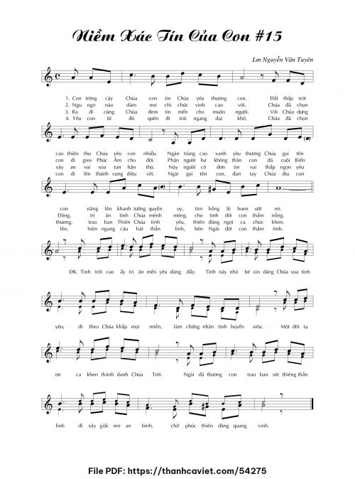 Niềm xác tín của con 15 - Lm. Nguyễn Văn Tuyên - trang 1