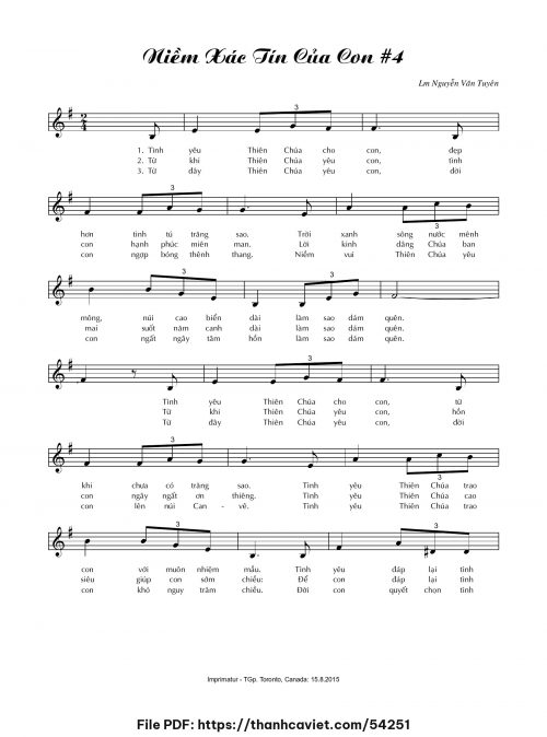 Niềm xác tín của con 4 - Lm. Nguyễn Văn Tuyên - trang 1