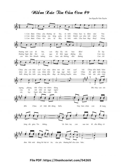 Niềm xác tín của con 9 - Lm. Nguyễn Văn Tuyên - trang 1