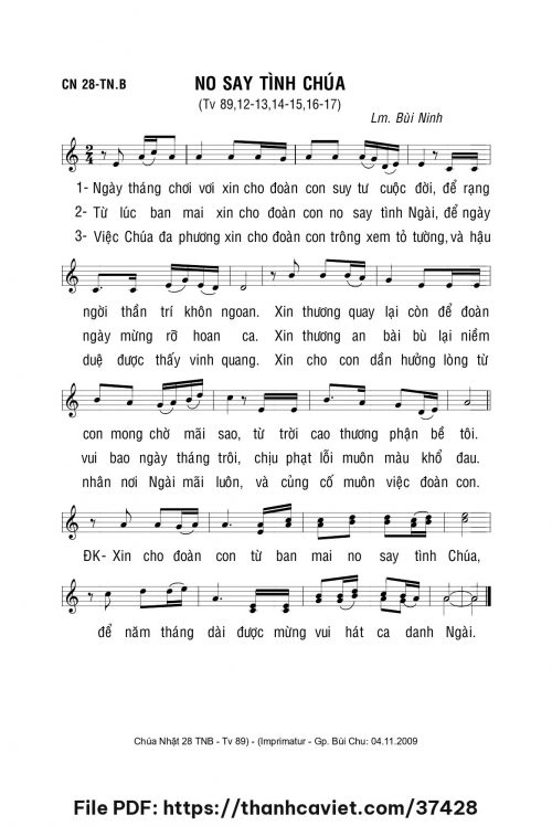 No say tình Chúa - Lm. Bùi Ninh - trang 1