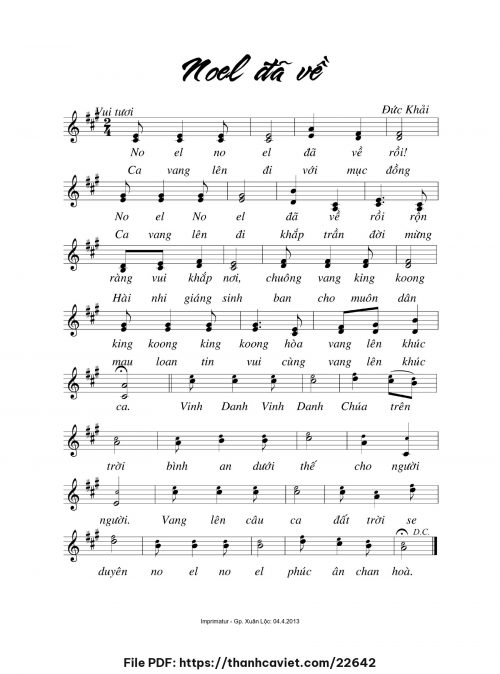 Noel đã về - Đức Khải - trang 1