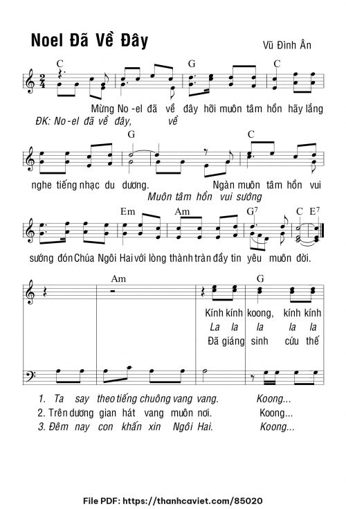 Noel đã về đây - Vũ Đình Ân - trang 1