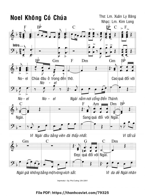 Noel không có Chúa - Lm. Kim Long - ĐÔ. Xuân Ly Băng - trang 1