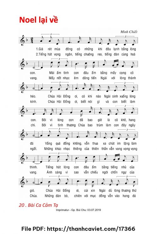 Noel lại về - Lm. Minh Chiết - trang 1