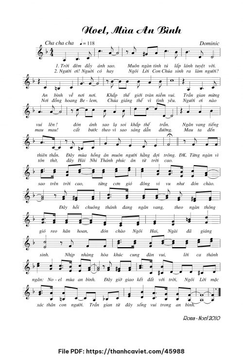 Noel mùa an bình - Lm. Dominic - trang 1