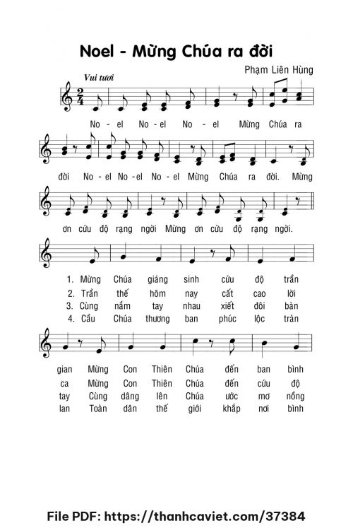 Noel mừng Chúa ra đời - Lm. Phạm Liên Hùng - trang 1