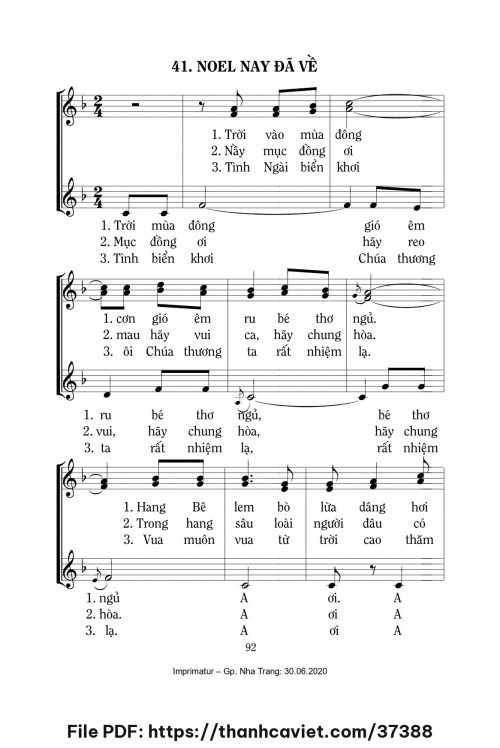 Noel nay đã về - Lm. Mi Trầm - trang 1