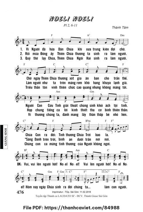 Noel Noel - Lm. Thành Tâm - trang 1