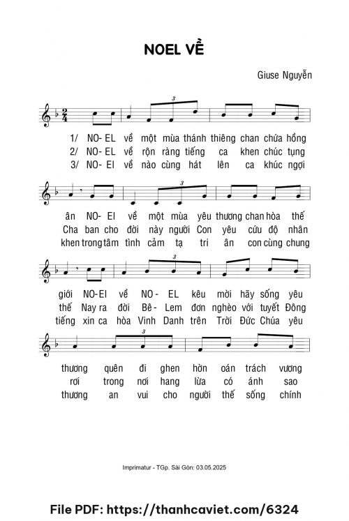 Noel về - Giuse Nguyễn - trang 1