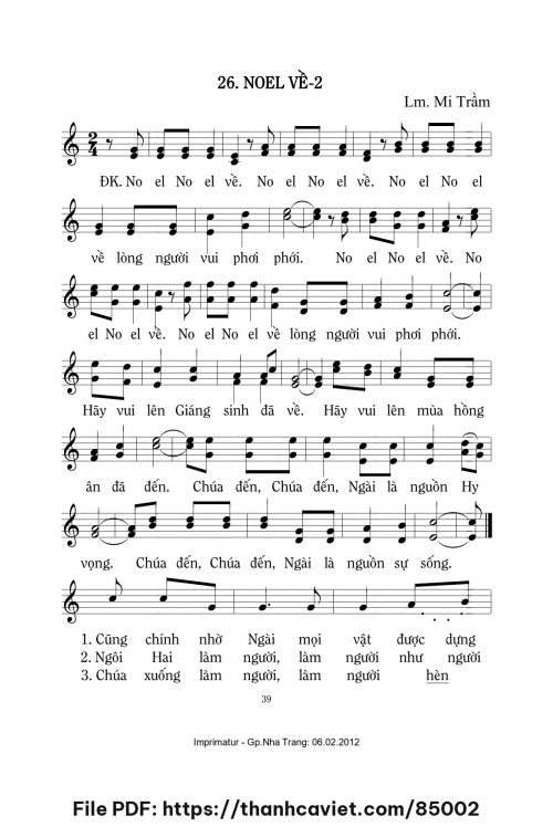 Noel về 2 - Lm. Mi Trầm - trang 1