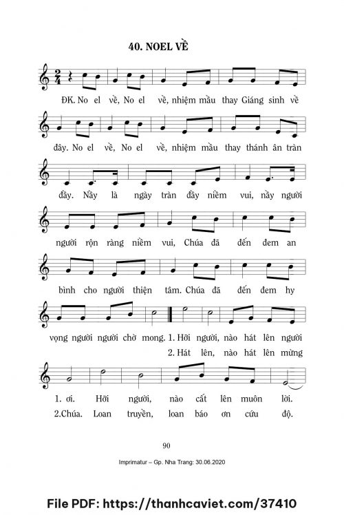 Noel về 3 - Lm. Mi Trầm - trang 1