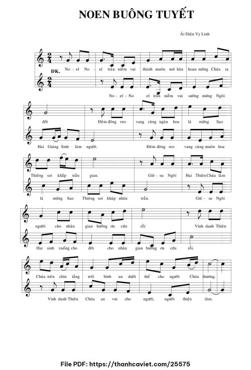Noen buông tuyết - Sr. Ái Diệu Vy Linh - trang 1