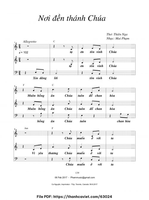 Nơi đền thánh Chúa - Mai Phạm - Thơ: Thiên Nga - trang 1