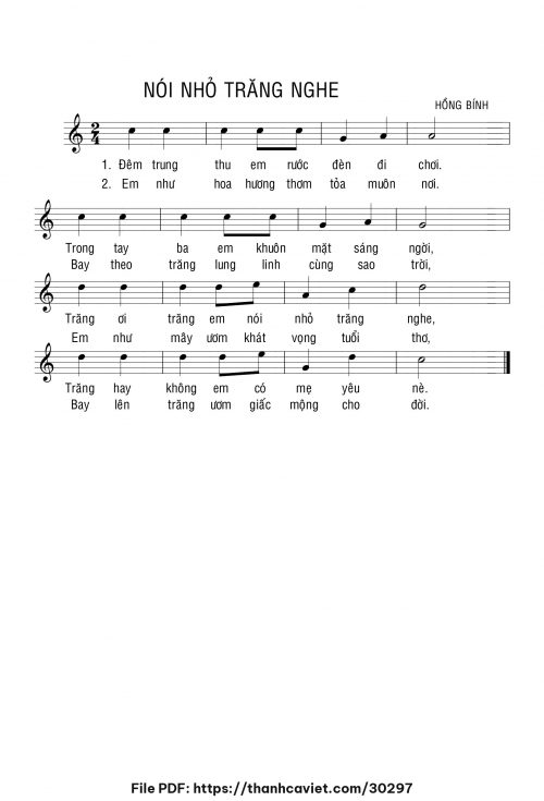 Nói nhỏ trăng nghe - Hồng Bính - trang 1