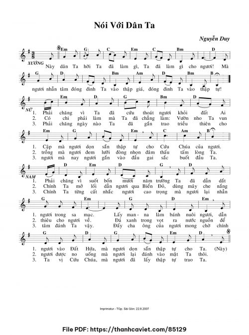Nói với dân Ta - Lm. Nguyễn Duy - trang 1