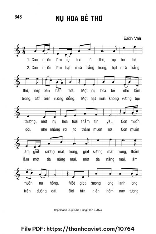 Nụ hoa bé thơ - Lm. Bạch Vân - trang 1