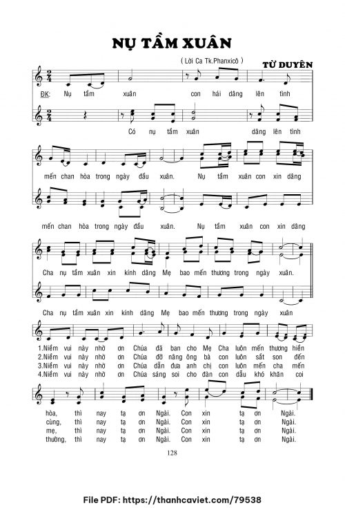 Nụ tầm xuân - Lm. Từ Duyên - trang 1
