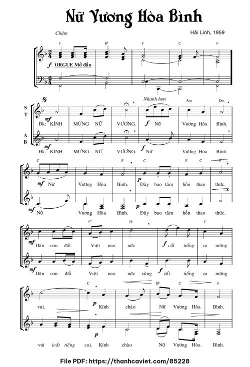 Nữ Vương hòa bình - Hải Linh - trang 1