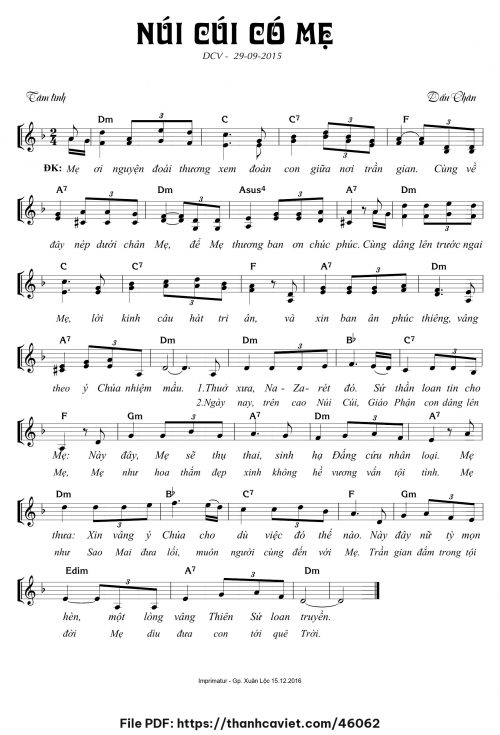 Núi Cúi có Mẹ - Dấu Chân - trang 1