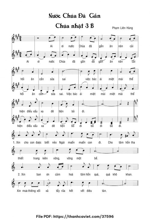 Nước Chúa đã gần - Lm. Phạm Liên Hùng - trang 1
