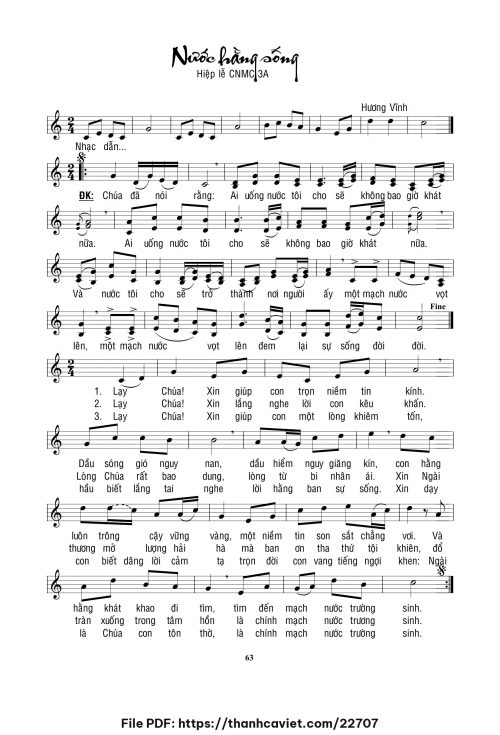 Nước hằng sống - Hương Vĩnh - trang 1