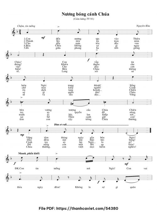 Nương bóng cánh Chúa - Nguyên Kha - trang 1