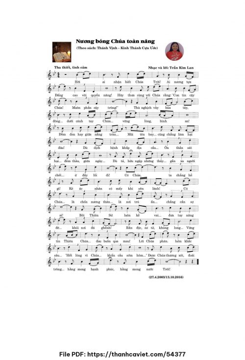 Nương bóng Chúa toàn năng - Trần Kim Lan - trang 1