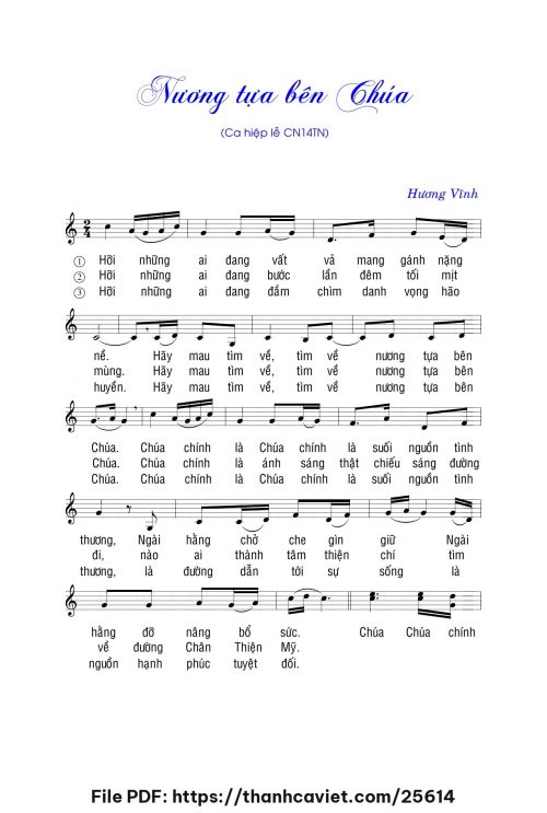 Nương tựa bên Chúa - Hương Vĩnh - trang 1