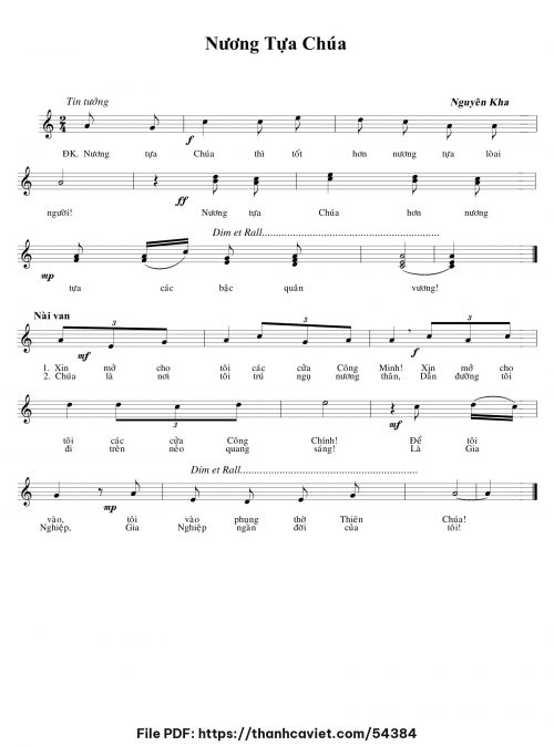 Nương tựa Chúa - Nguyên Kha - trang 1
