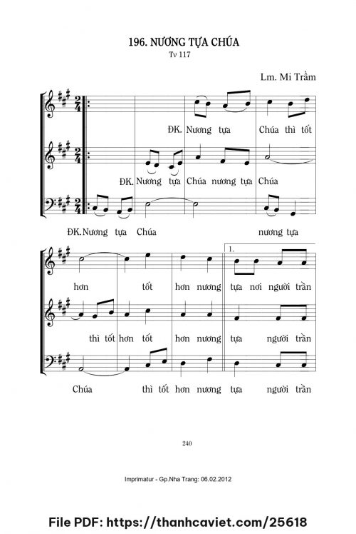 Nương tựa Chúa - Lm. Mi Trầm - trang 1